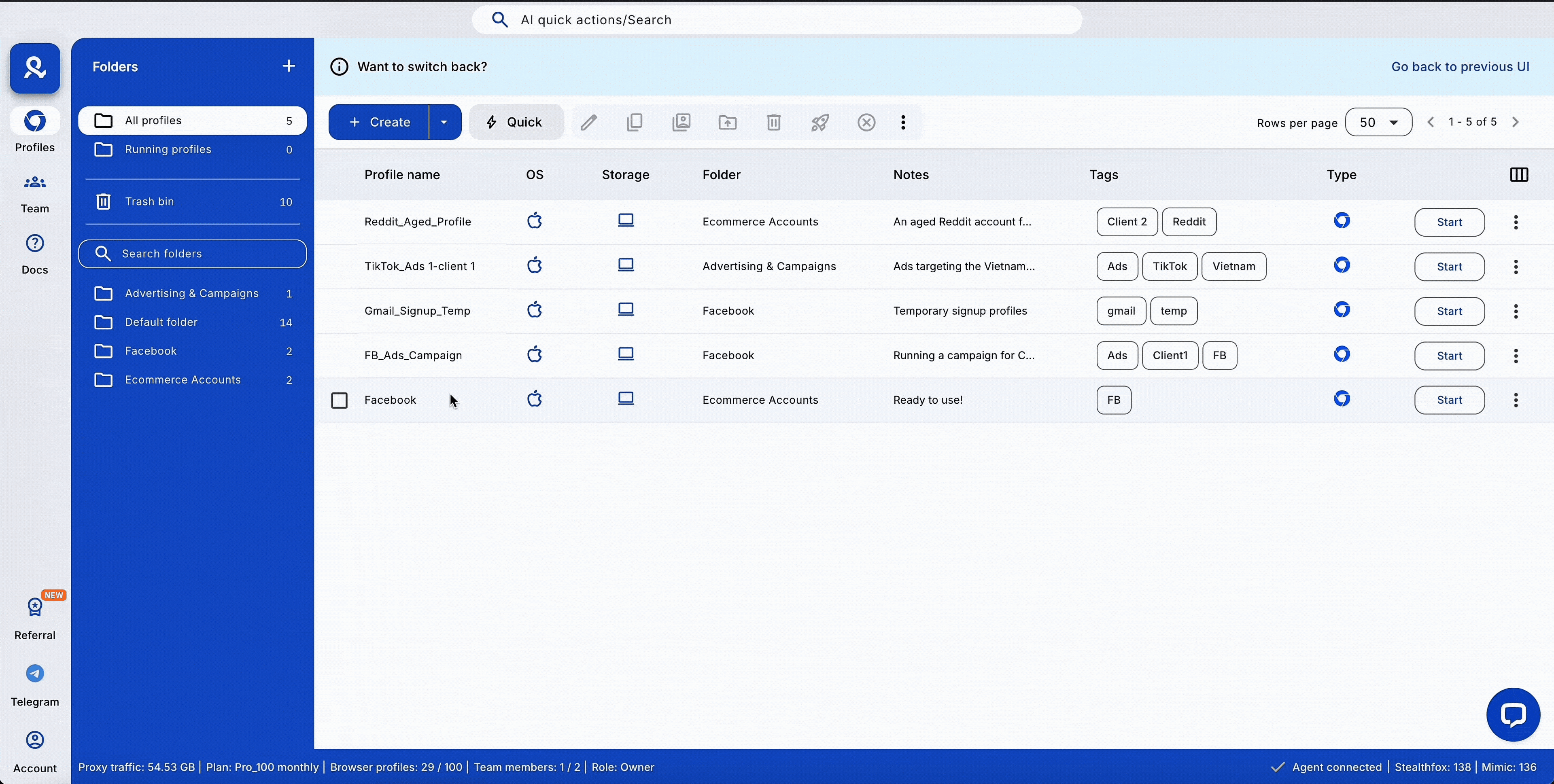 MLX redesign: Profile notes + Tags