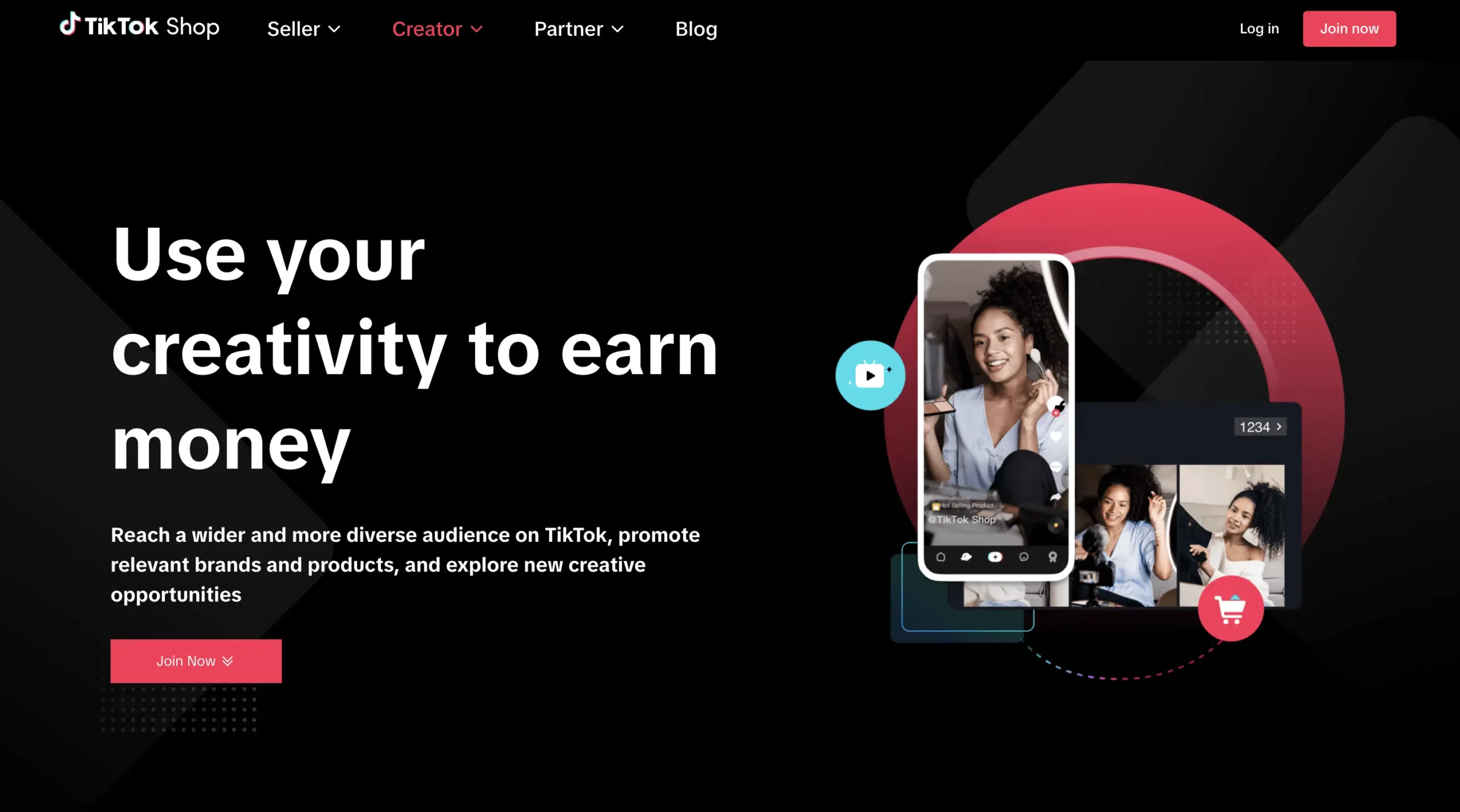 Tiktok Affiliate Shop Program Main Dashboard